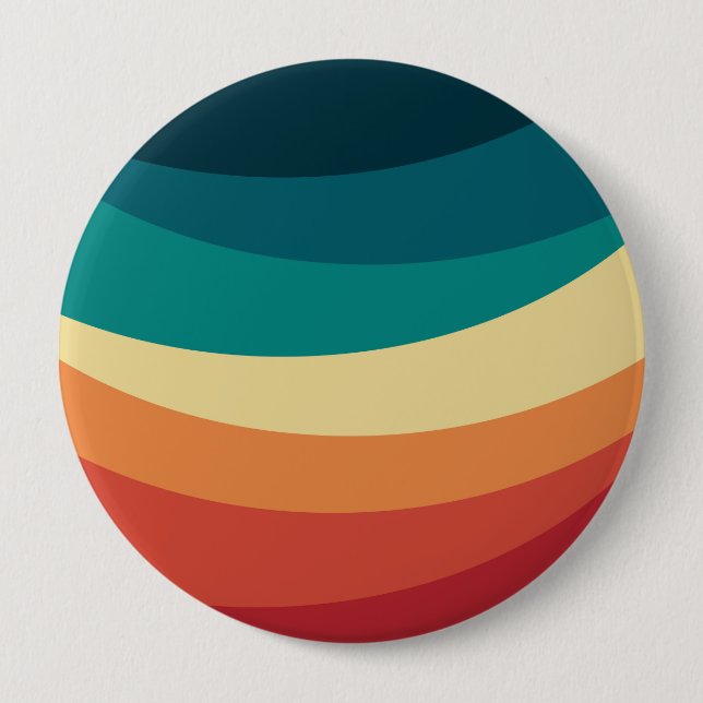 Farbige Retro-Stil-Kurven-Design Button (Vorderseite)