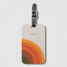 Farbige Retro Streifen 70er 80er Golden Brown Oran