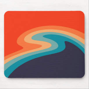 Farbige Retro-Strudel-Design Mousepad
