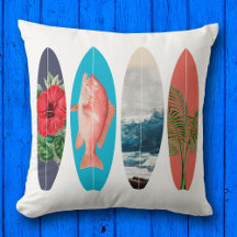 Farbige Retro-Surfbretter