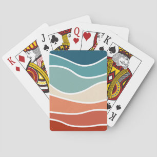 Farbige Retro-Wellen Spielkarten
