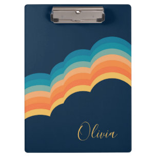 Farbige Retro-Wolken-Design Klemmbrett