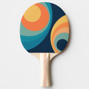 Farbige Retrokreise Tischtennis Schläger