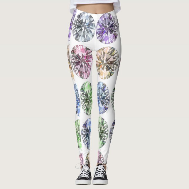 Farbige Rhinestone Leggings (Vorderseite)