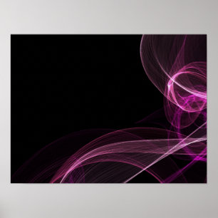 Farbige Ribbons - Rosa Poster