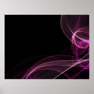 Farbige Ribbons - Rosa Poster