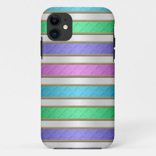 Farbige Ribbons Streifen in Rosa Blau Lila Case-Mate iPhone Hülle