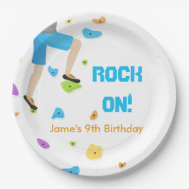 Farbige Rock Climbing Party Papierplatte Pappteller