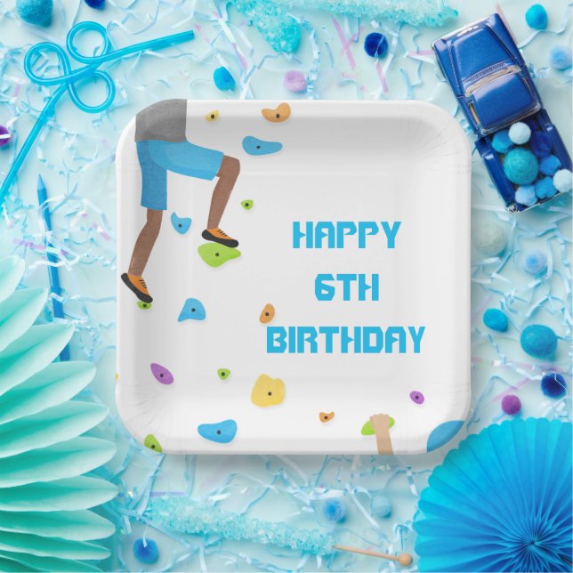 Farbige Rock Climbing Party Papierplatte Pappteller (Party)