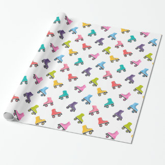 Farbige Roller-Skate Design Wrapping Paper Geschenkpapier