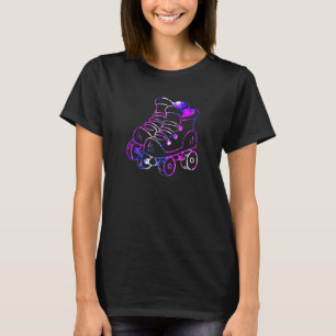 Farbige Rollschuh Kunst T-Shirt