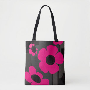 Farbige rosa Blumen-Tasche Moderne Art Deco Blüt