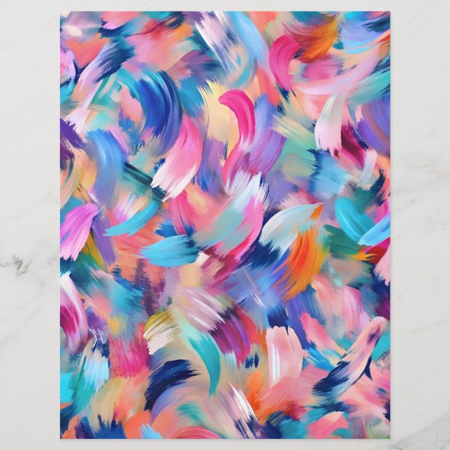 Farbige rosa Pinselstriche, Scrapbook-Papier (Vorderseite)