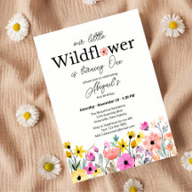 Farbige rosa unsere kleine Wildblume 1. Geburtstag