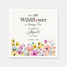 Farbige rosa Unsere kleine Wildblume 1. Geburtstag