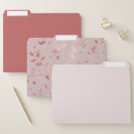 Farbige, rosafarbene Dateiordner 3 Farben Papiermappe