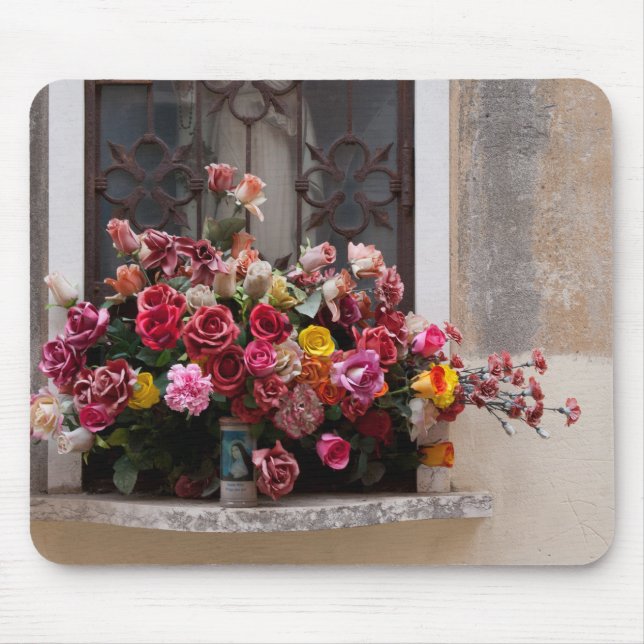 Farbige Rose aus Kunststoff Mousepad (Vorne)