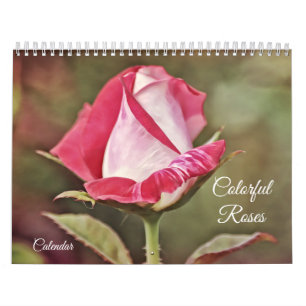 Farbige Rose Blume Kalender