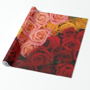 Farbige Rose Geschenkpapier