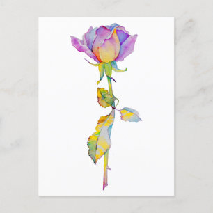 Farbige Rose jederzeit Karte