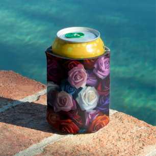 Farbige Rose können gemütlich sein Dosenkühler