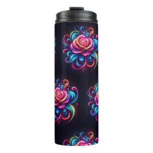 Farbige Rose Thermosbecher