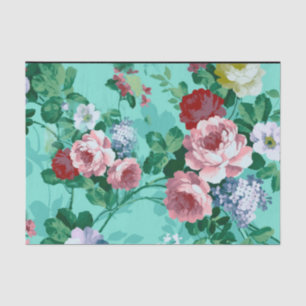Farbige Rose und Blume Seidenpapier