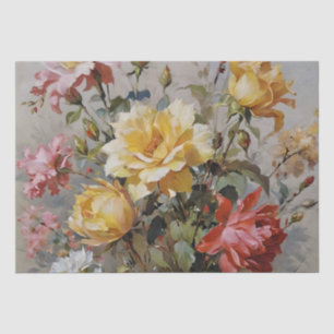 Farbige Rosen Druck Decoupage / Seidenpapier
