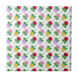 Farbige Rosen in einem schönen Muster Fliese