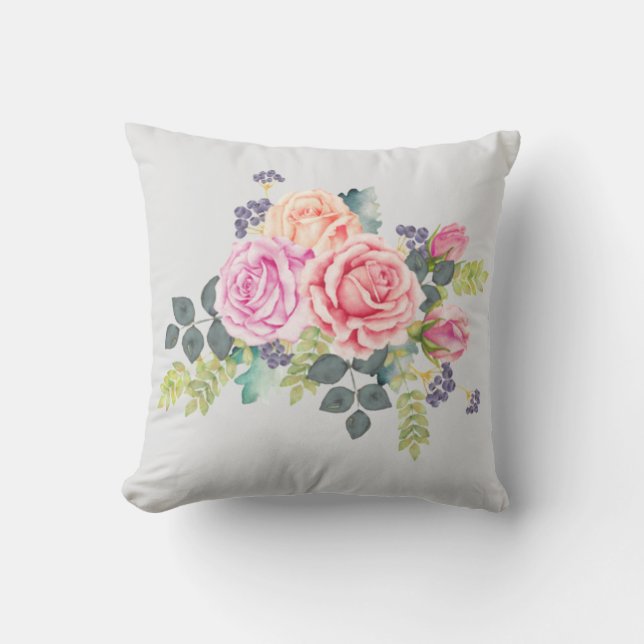 Farbige Rosen Kissen (Vorderseite)