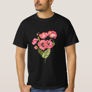 Farbige Rosenstrauß-Blumen-Botanik-T-Shirt T-Shirt