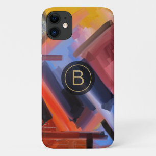 Farbige Rot Orange Schwarz Rosa Abstrakte Kunst Case-Mate iPhone Hülle