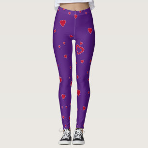 Farbige rote Herz-Leggings für den Hintergrund anp Leggings