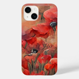 Farbige rote Pupien und benutzerdefinierter Text Case-Mate iPhone 14 Hülle