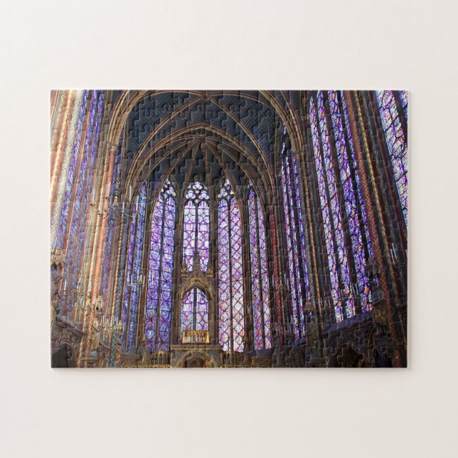 Farbige Royal Chapel Kirche verkleidet Glasfenster Puzzle (Horizontal)