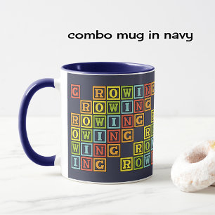 Farbige Ruderbriefe Tasse