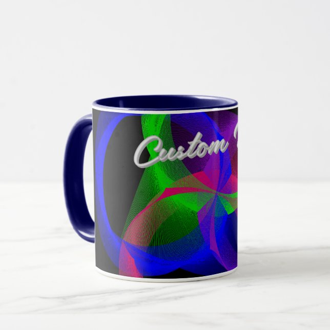 Farbige Runde Mischgeometrische Kaffeetasse (Vorderseite Links)