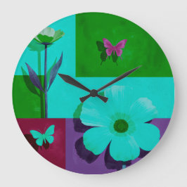 Farbige runde Wandkunst Große Wanduhr