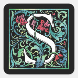 Farbige S-Aufkleber Quadratischer Aufkleber