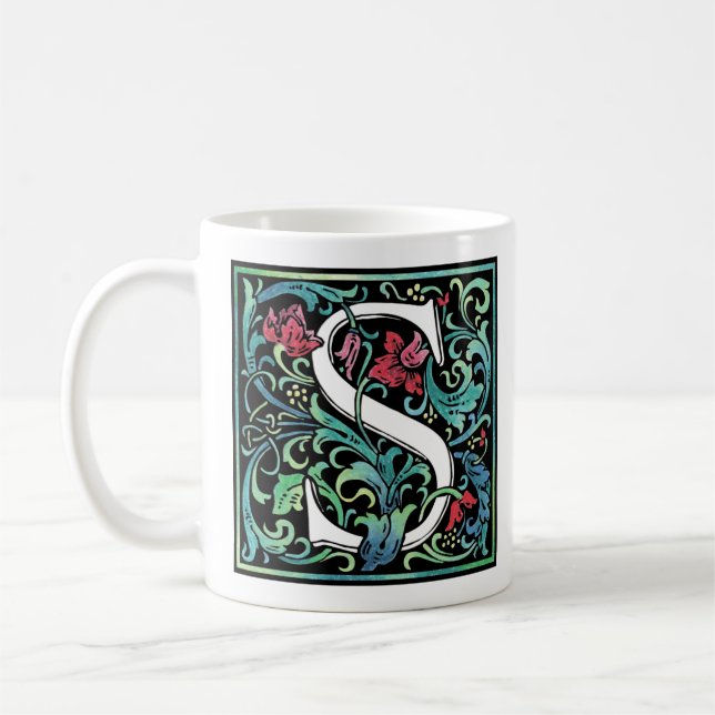 Farbige S Monogramm-Tasse Kaffeetasse (Links)