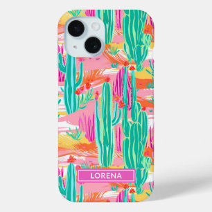 Farbige Saguaro-Kakteen personalisiert Case-Mate iPhone Hülle