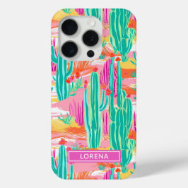Farbige Saguaro-Kakteen personalisiert Case-Mate iPhone Hülle
