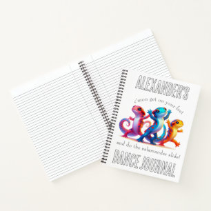 Farbige Salamander machen den Salamander Slide Notizbuch