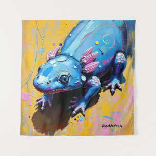 Farbige Salamander-Wandkunst – Gefährdete Amphibie Wandteppich