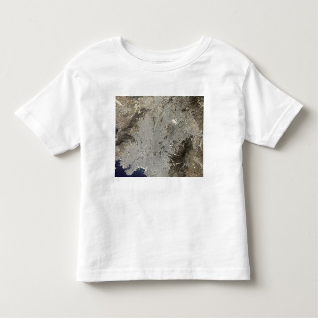 Farbige Satellitenansicht des zentralen Athen Kleinkind T-shirt (Vorderseite)