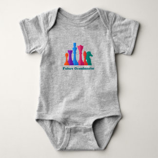 Farbige Schachfiguren Design Baby Bodysuit Strampler