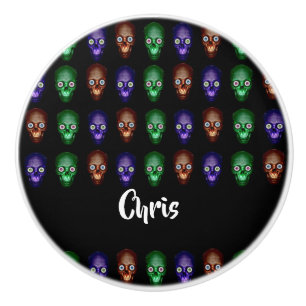 Farbige Schädelköpfe Keramikknauf