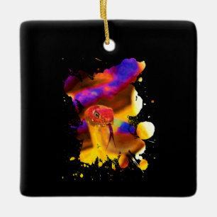 Farbige Schlange Keramikornament