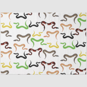 Farbige Schlangen Python Reptile Muster Seidenpapier