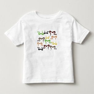 Farbige Schlangen Reptilienmuster Kleinkind T-shirt